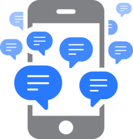 Introducing Text Messaging - Texting Clipart Png (459x480)