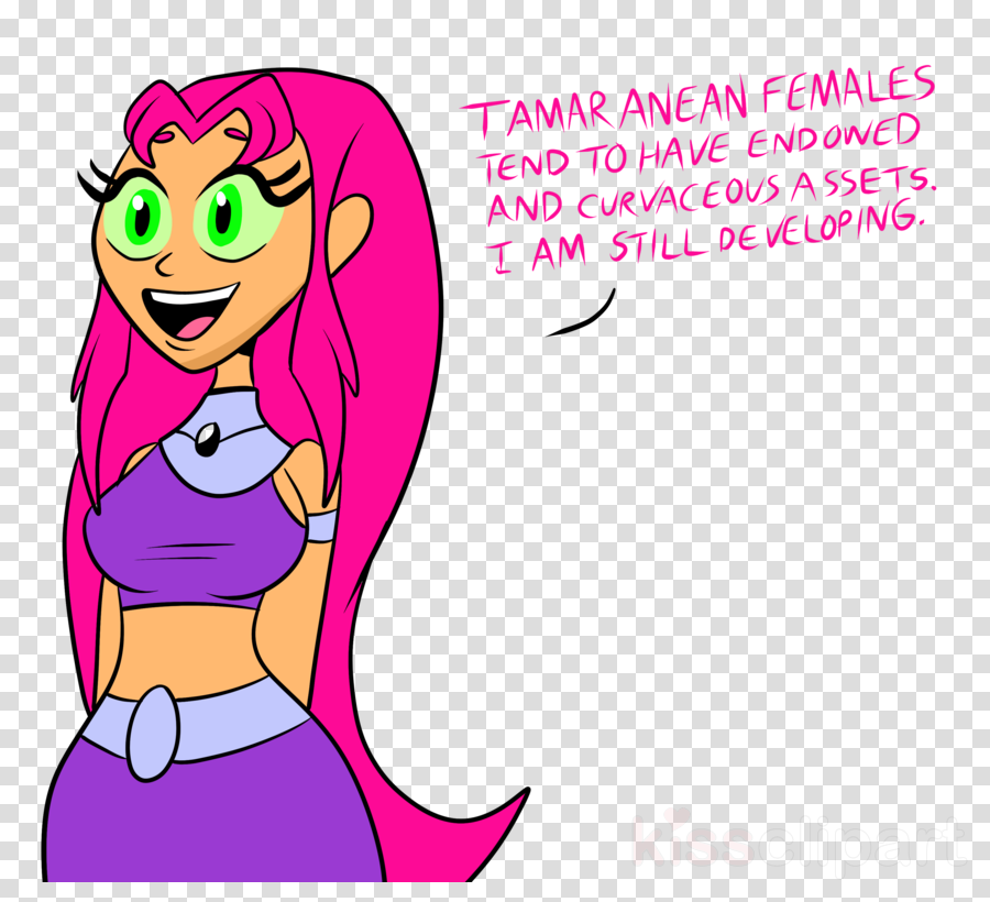 Starfire Clipart Starfire Raven Beast Boy - Starfire Raven (900x820)