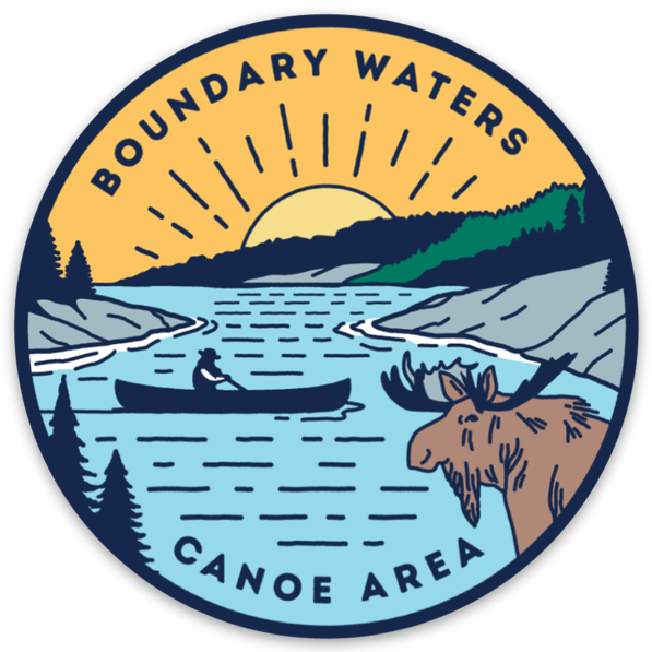 Boundary Waters Canoe Area Stickers (597x597)