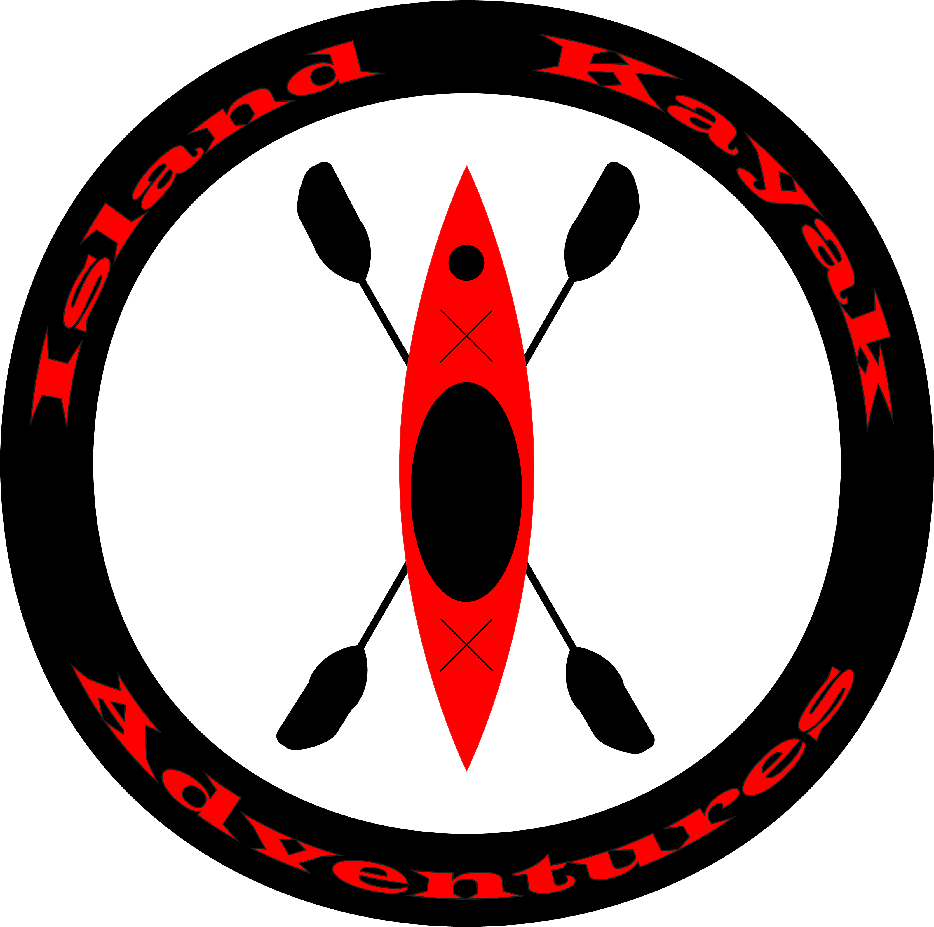 Island Kayak Adventures Logo - Reloj De Cocina Rojo (3200x3175)