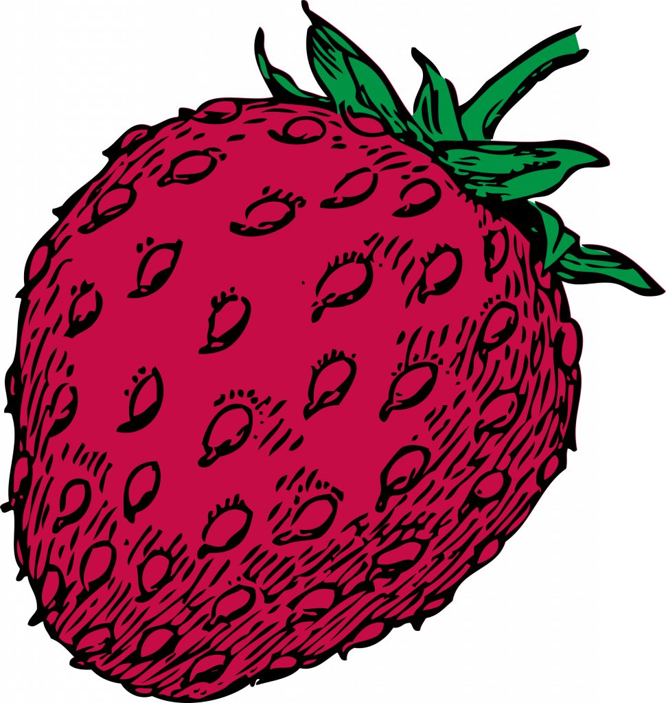 Competitive Strawberry Pictures To Color Clipart - Strawberry Clip Art (970x1024)
