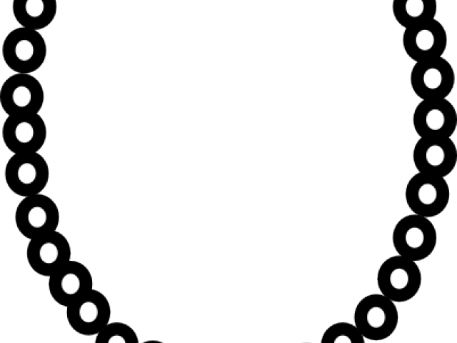 Necklace Clipart Outline - Necklace Clipart Black And White (640x480)