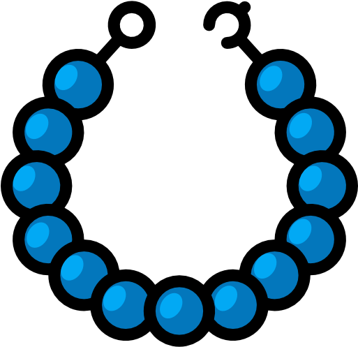 Pearl Necklace Free Icon - Collar De Perlas Vector (512x512)