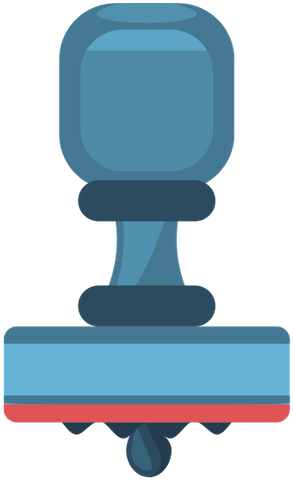 Cartoon Blue Rubber Stamping Supplies - Illustration (473x550)