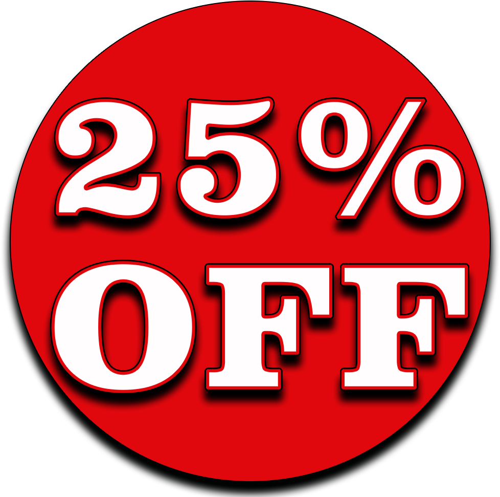 All Special And Sale Item Tags Are 25% Off - Alcohol (1000x1000)