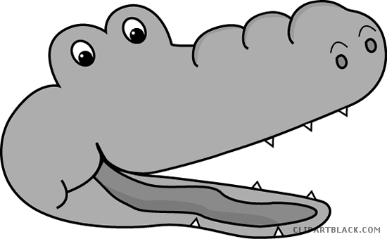 Alligator Clipartblack Com Animal Free Black White - Greater Than Less Than Crocodile Black And White (550x340)