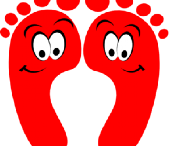 Feet Clipart Red - Happy Foot (640x480)