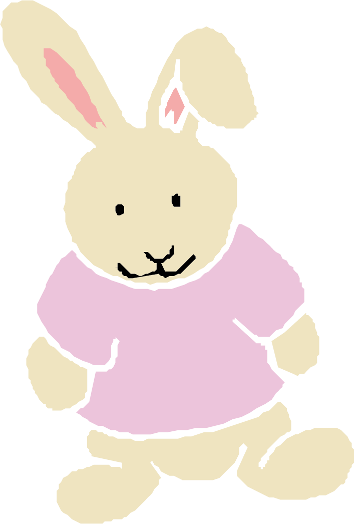 Rabbit Cartoon Clip Art Red Cute Little - Cartoon (707x1046)
