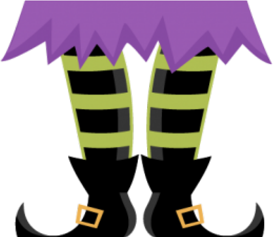 Feet Clipart Monster - Halloween Witch Feet Clip Art (640x480)