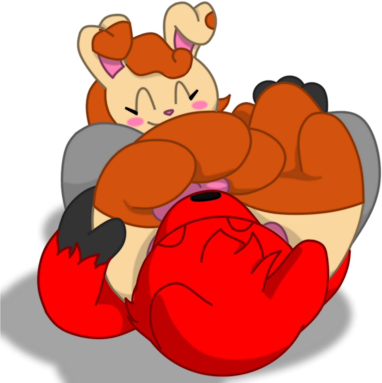 Licking Chloe's Feet - Cartoon (1280x1279)