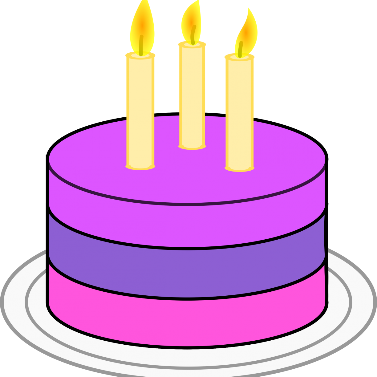 Amazing Birthday Cake Clip Art Transparent Background - Simple Birthday Cake Png (1224x1224)