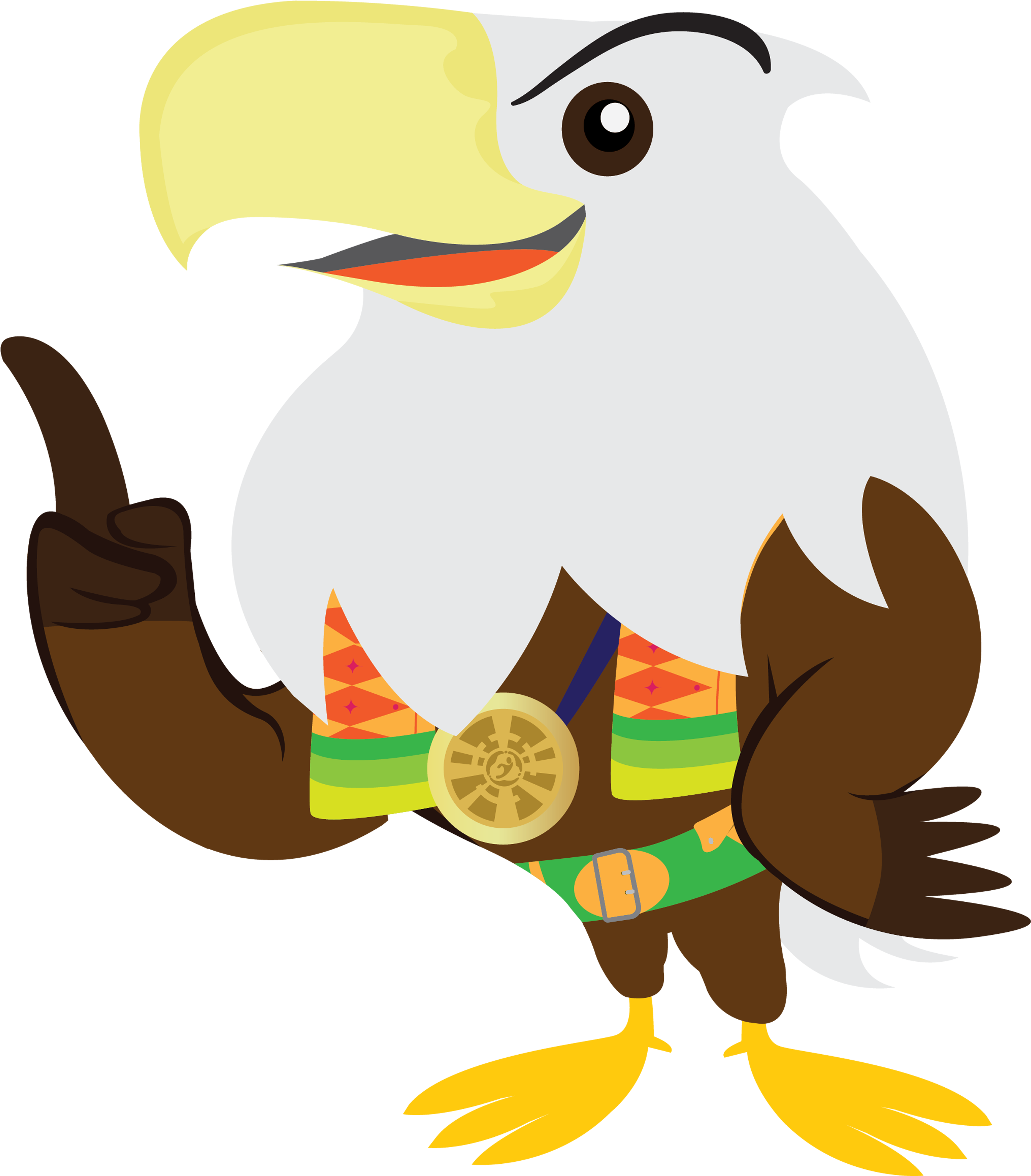 3336 X 3188 6 - Maskot Asian Para Games 2018 (3336x3188)