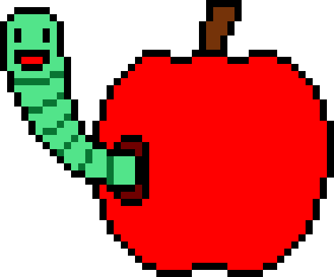 Bad Apple - Planet Pixel Art Png (470x390)