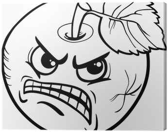 Bad Apple Saying Coloring Page Canvas Print • Pixers® - Dibujos De La Ira Para Colorear (400x400)