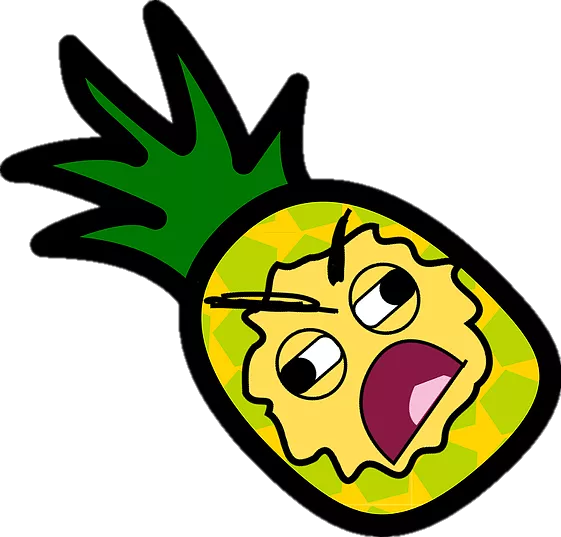 Derpsmcpineapple - Cartoon Pineapple No Background (561x537)