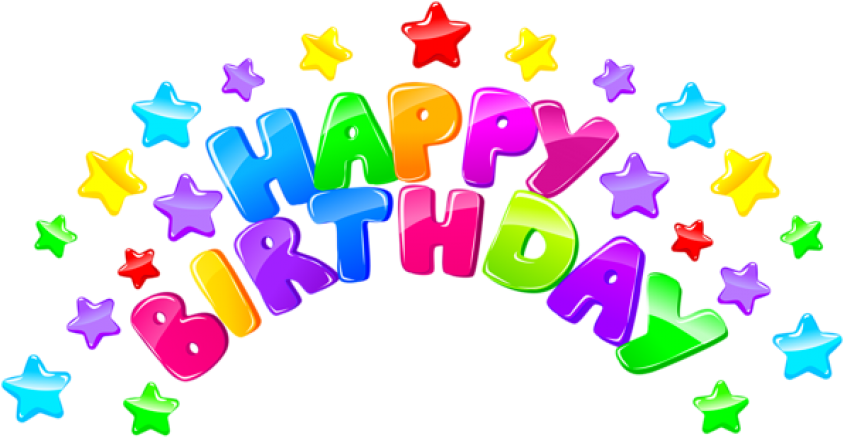 Free Png Download Happy Birthday Decor With Stars Png - Happy Birthday Png Background (850x444)