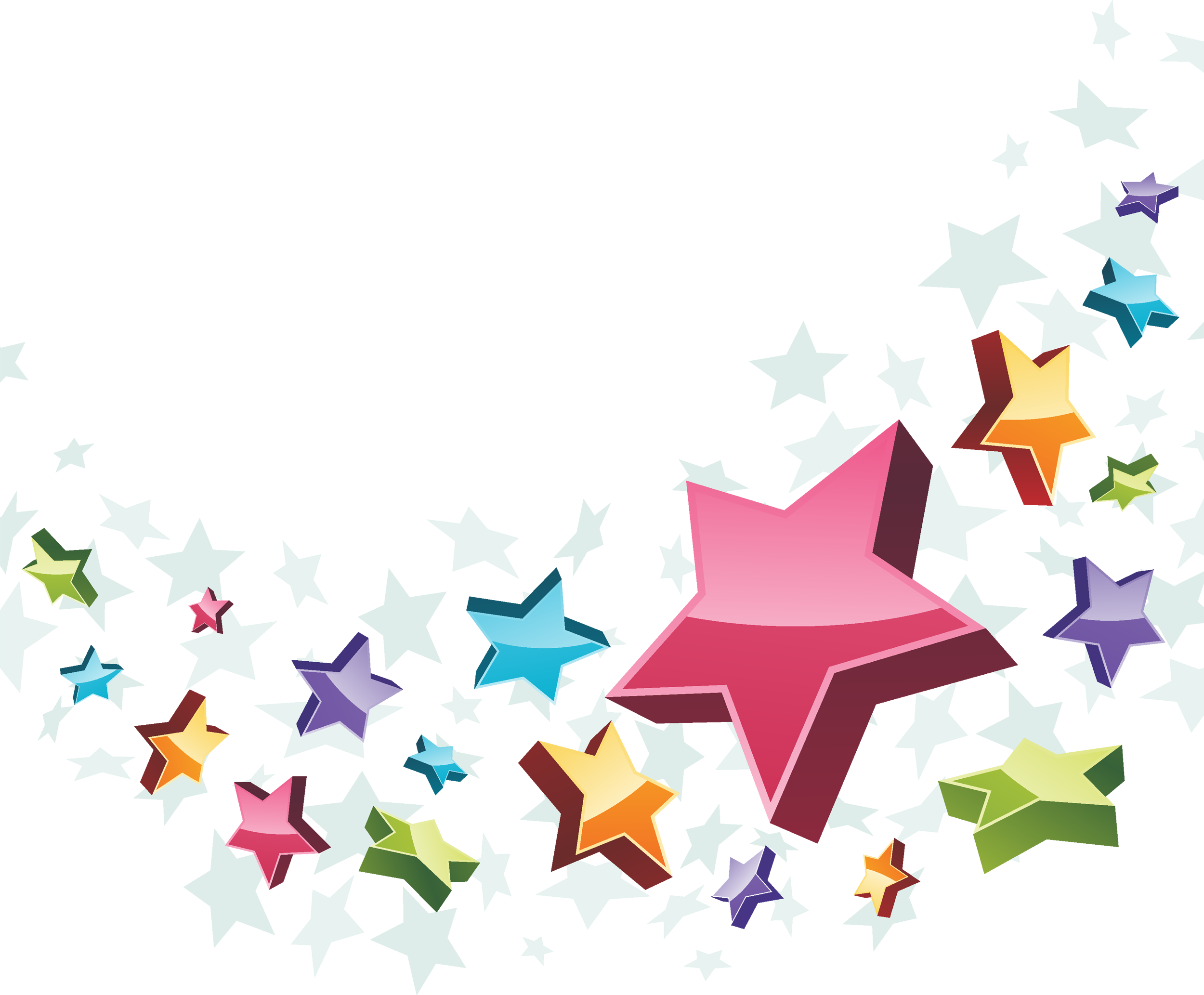 Stars Clipart Background - Star Colorful Vector Background.