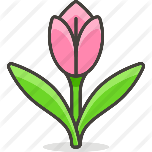 Tulip Free Icon - Emojis Plantas Png (512x512)