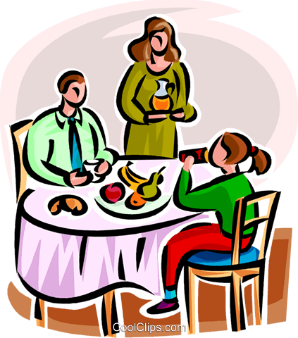 Abendessen Familie Clipart - Family Dinner Clip Art (423x480)