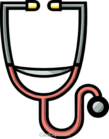 Symbol Of A Stethoscope Royalty Free Vector Clip Art - Cartoon Stethoscope (377x480)