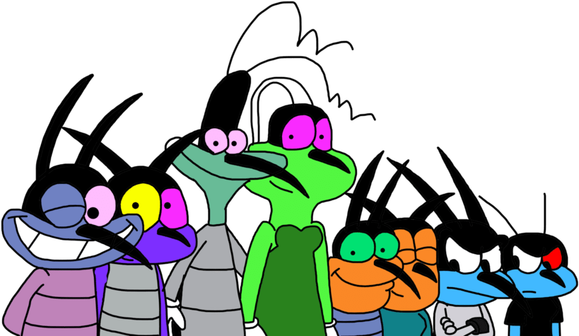 Cockroaches With Sisiters Marcospower1996 - Oggy Dee Dee Crying (894x894)