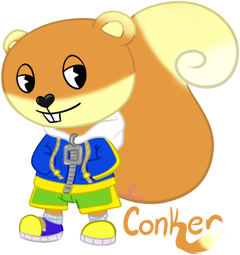 Conker Happy Tree Friends Style Speedpaint By Pandapawzzz - Cartoon (909x879)