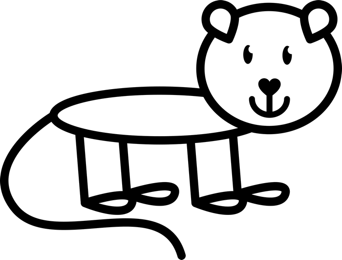 Png Royalty Free Library Mouse Outline Rubber Stamp - Png Royalty Free Library Mouse Outline Rubber Stamp (700x531)