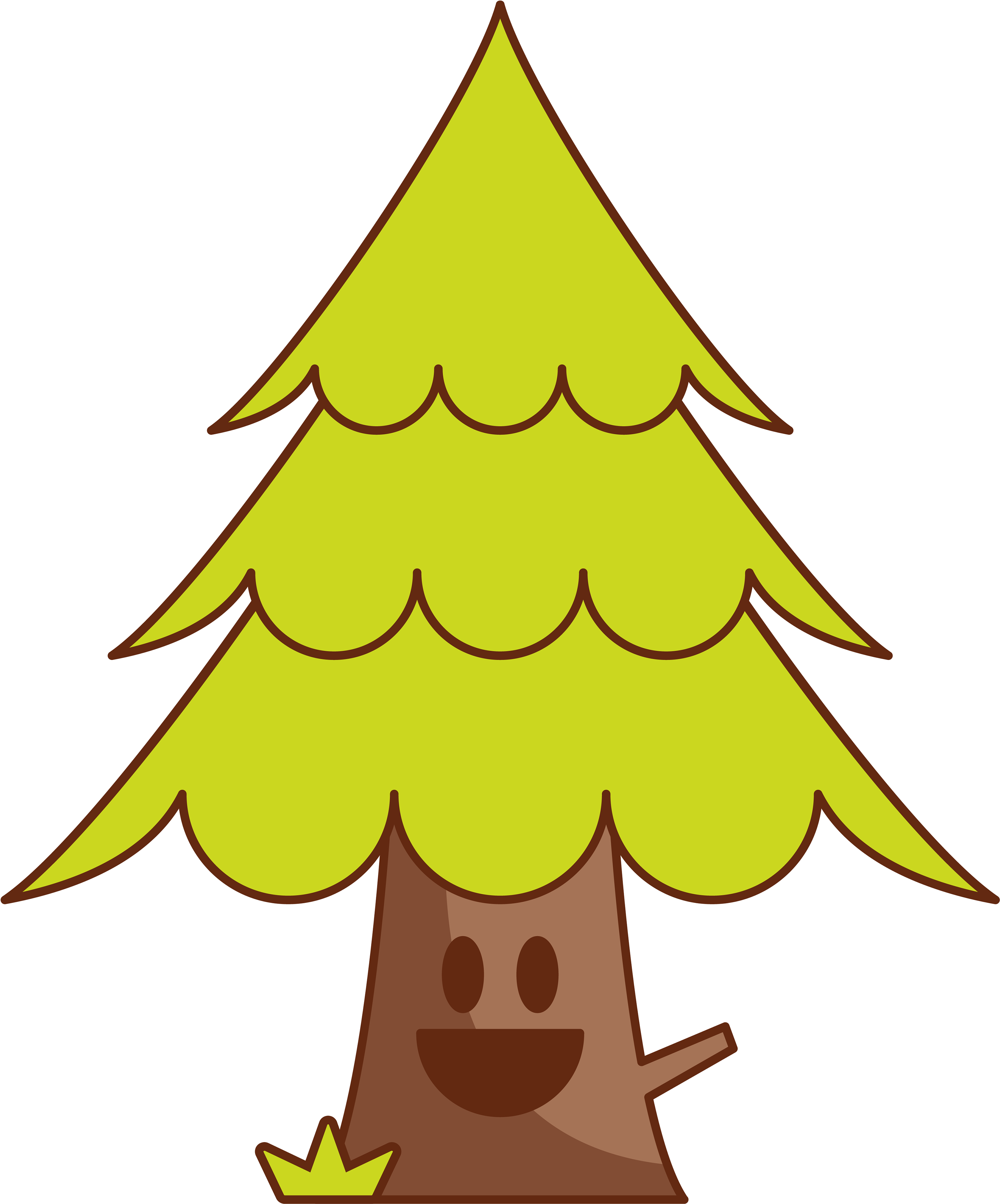 Tree, Gardener, 99 Trees Typography - Christmas Tree (3840x3840)