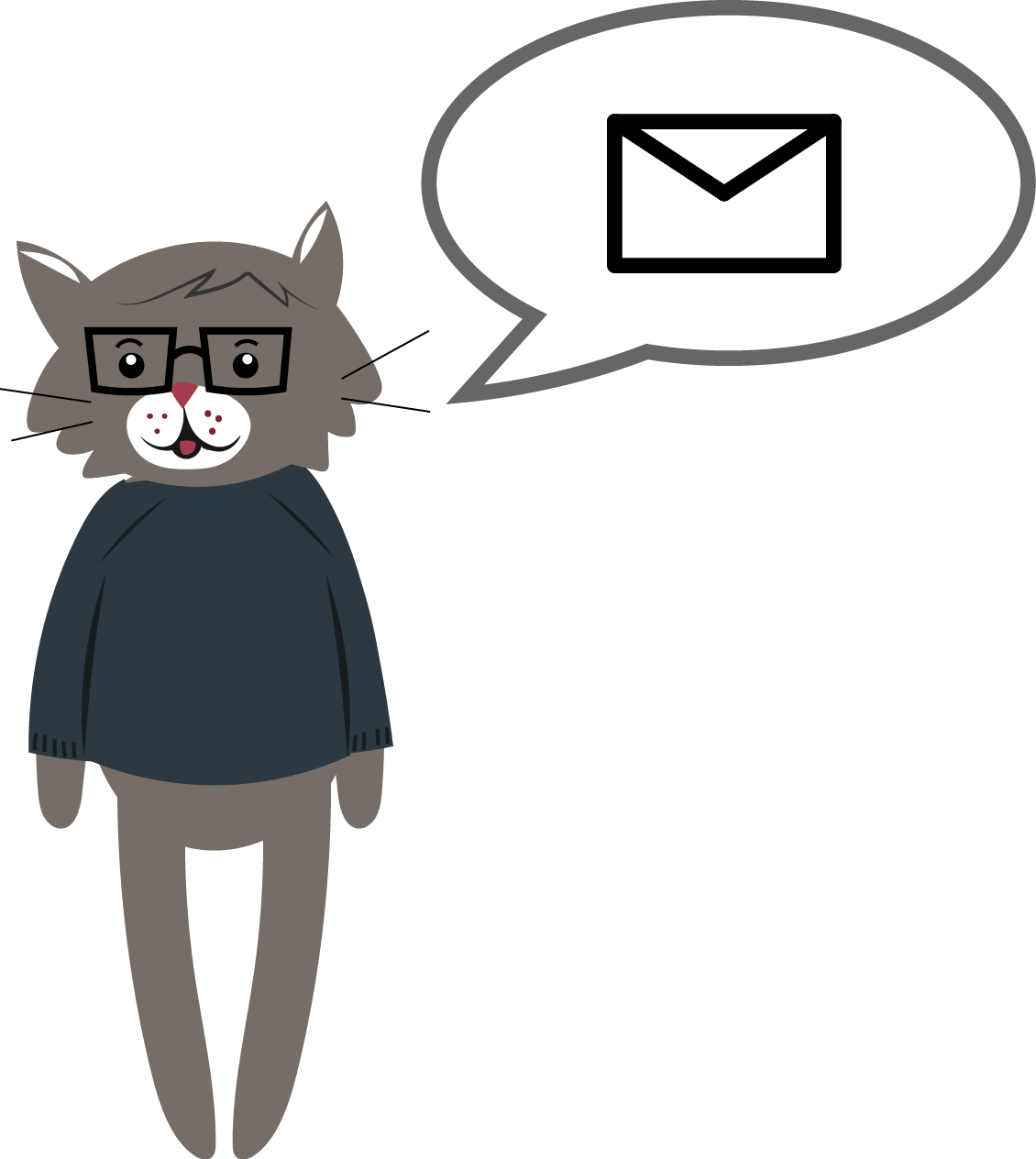 Vector Of Austin Cat 2 Austincatmail - Cartoon (1130x1264)