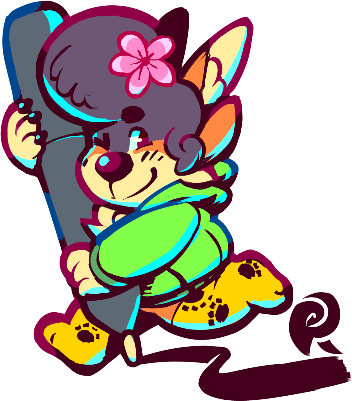 Doodle Boy By Cameraman - Cartoon (1385x1399)