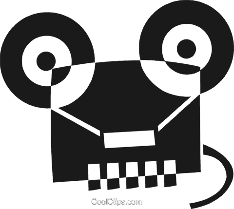 Reel To Reel Tape Machine Royalty Free Vector Clip - Illustration (480x429)