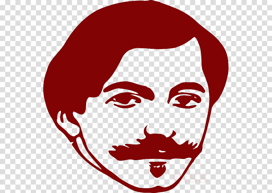 Man With Moustache Vector Clipart Moustache Beard - Social Media White Icons Png (900x640)