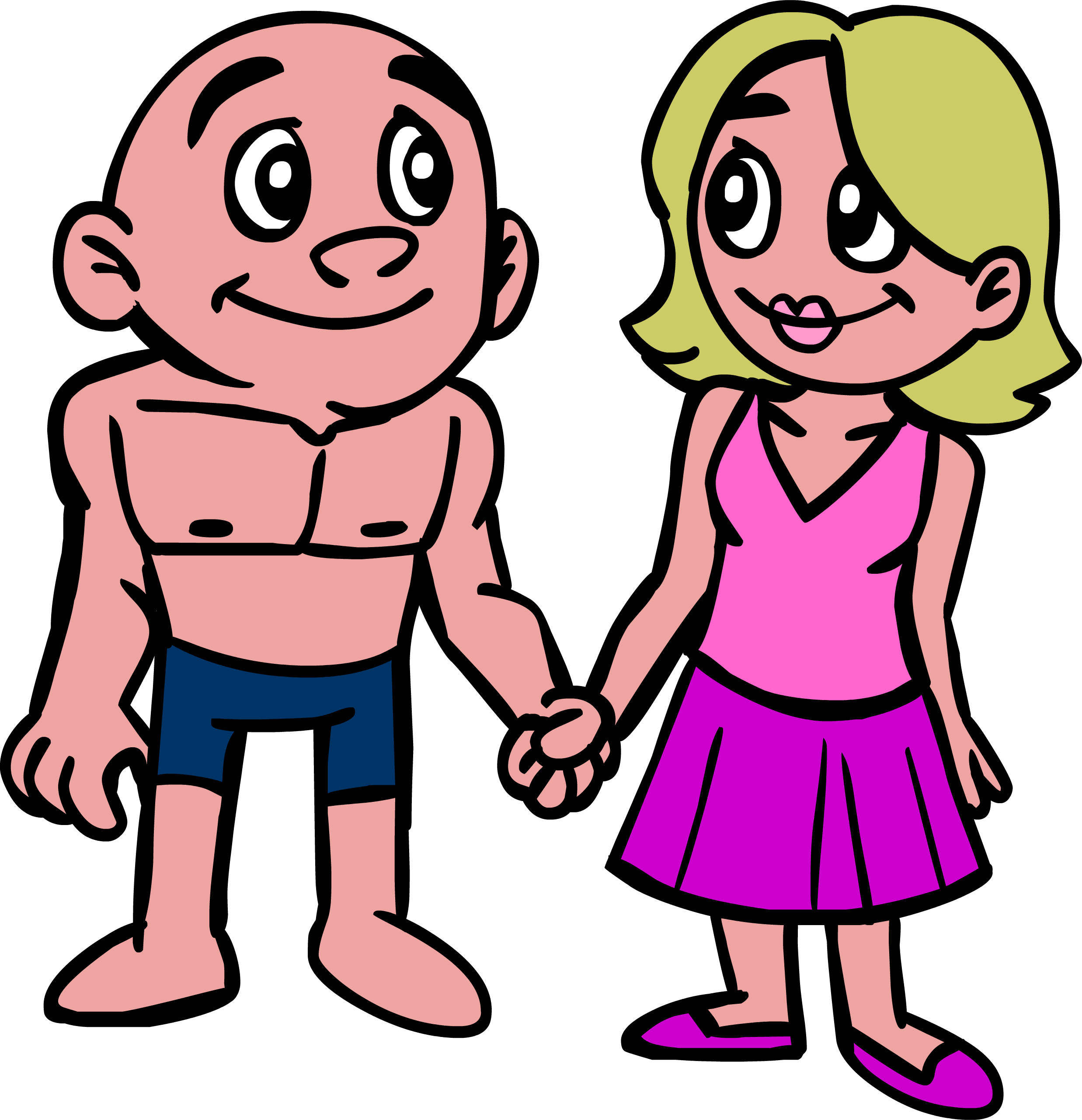 Goodbye Clipart Skinny Child - Cartoon (2475x2563)