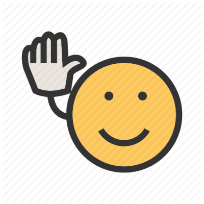 Goodbye Simple Png Images - Bye Wave (400x400)