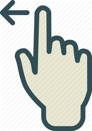 Hand Gesture Clipart Arrow - Finger Arrow (360x512)
