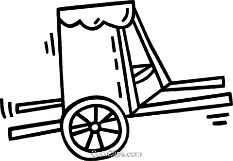 Rickshaw Royalty Free Vector Clip Art Illustration - Rickshaw Royalty Free Vector Clip Art Illustration (480x331)