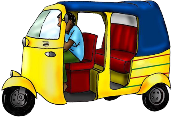 Slide Image Slide Image - Auto Rickshaw Cartoon (577x404)