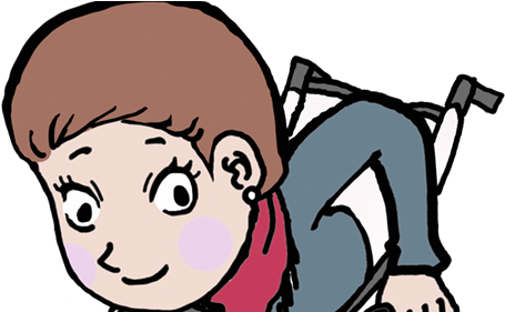 She Has Difficulty Navigating Carleton's Library Wheelchair - Cartoon (654x280)