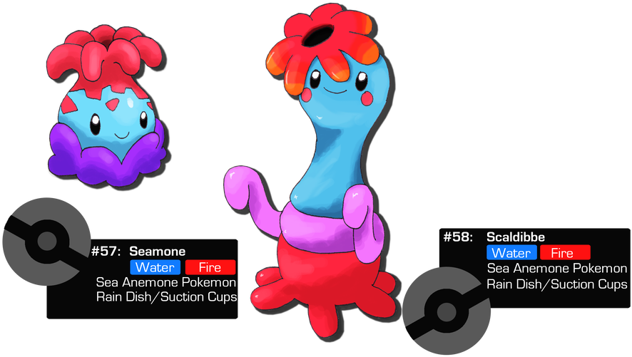 Sea Anemones Pokemon By Theblueflames - Cartoon (900x521)