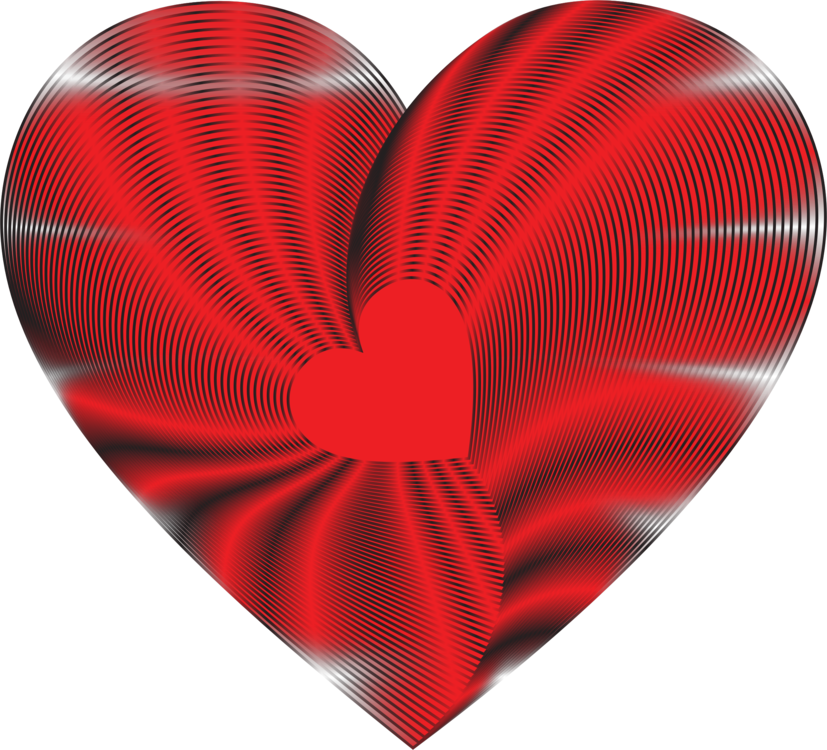 Computer Icons Heart Red Valentine's Day Rainbow - Heart (827x750)
