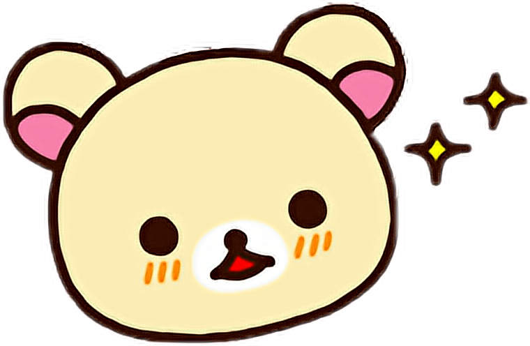 Sticker Kawaii Cute Loveher Freeto Report - Korilakkuma Sticker Png (760x496)