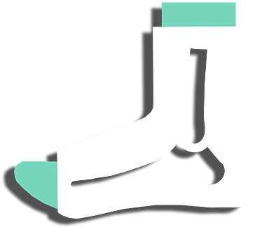 Icon Drawing Of Foot With Cast Over Ankle - Graphic Design (404x400)