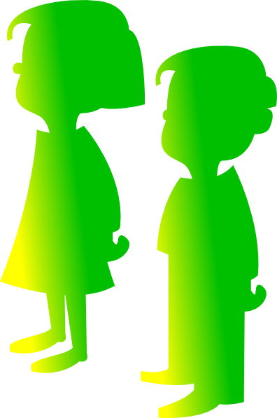 This Free Clip Arts Design Of Figures Boy And Girl - This Free Clip Arts Design Of Figures Boy And Girl (396x597)