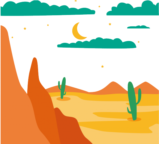Desert Clipart Desert Mountain - Desert Cartoon Png (530x481)