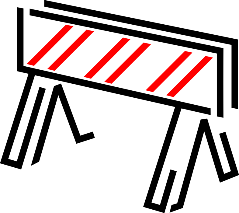 Vector Illustration Of Construction Industry Barrier - Vector Illustration Of Construction Industry Barrier (786x700)