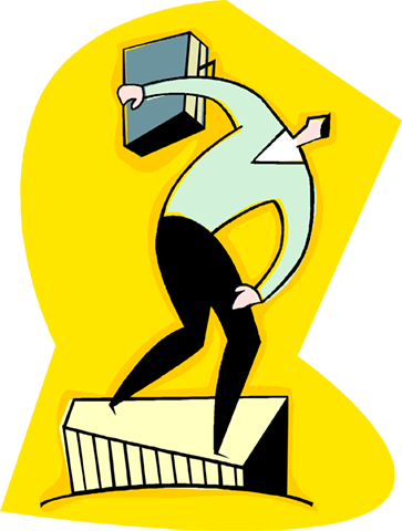 Man On A Pedestal With His Briefcase Royalty Free Vector - Man On A Pedestal With His Briefcase Royalty Free Vector (363x480)