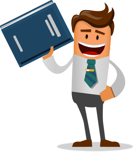 Guy With Property Banner - Animasi Pekerja (458x519)