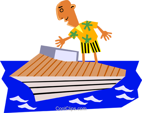Funky Picasso Man On Vacation Royalty Free Vector Clip - Cartoon (480x380)