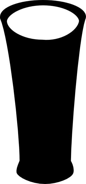 Simple Pint Clip Art At Clker - Стакан Вектор Png (276x592)