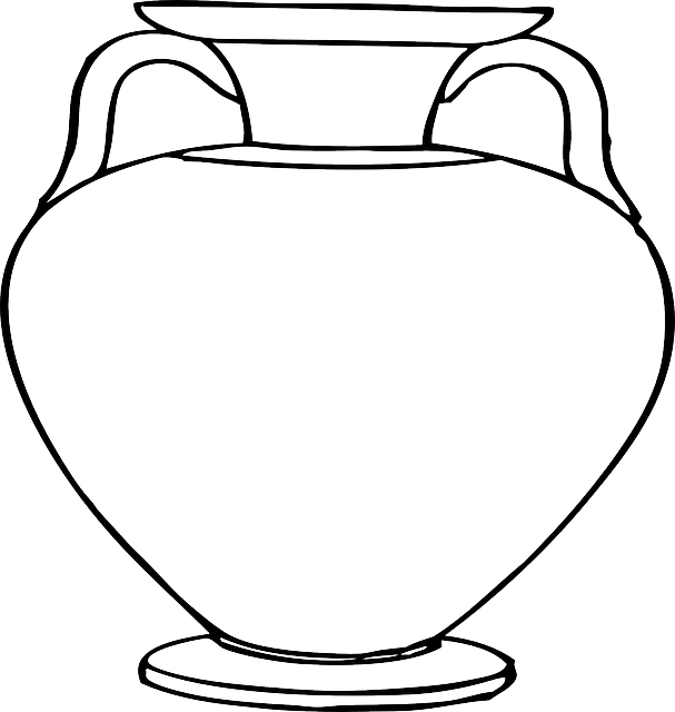 Vase Pottery Flower Pot U00b7 Free Vector Graphic On - Greek Pot Template (607x640)